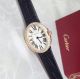 Cartier Baignoire Gold White Face Diamond Bezel Spun silk Band 25mm Watch (2)_th.jpg